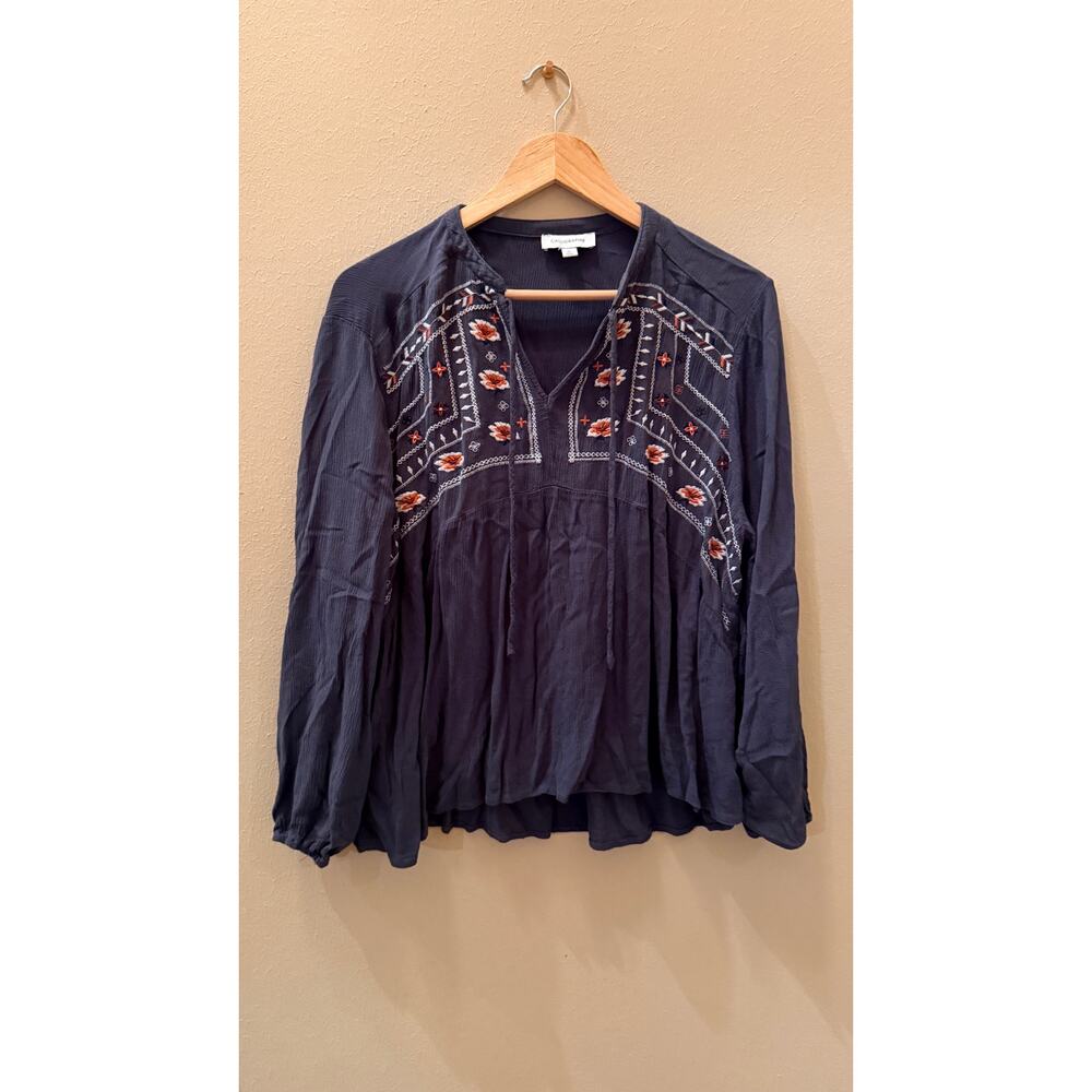 Calligraphie 100% Rayon Women Embroidered Top Size XL